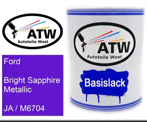 Ford, Bright Sapphire Metallic, JA / M6704: 1L Lackdose, von ATW Autoteile West.